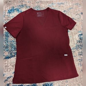 Figs Scrubs Burgundy Set NWOT